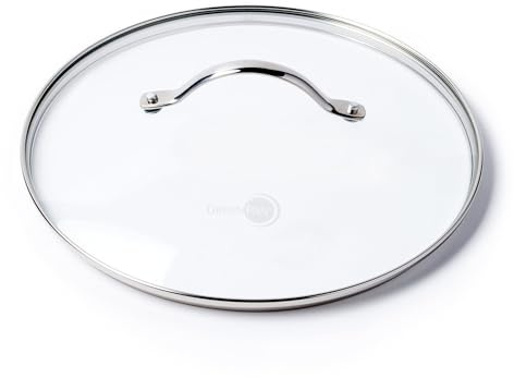 GreenPan Glass Lid with Stainless Steel Handle, 12, Silver