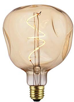 Hellum 523492 - Lampadina LED a filamento Eric, 12,5 x 17,5 cm, colore ambra, 4 W, attacco E27, colore: Bianco caldo