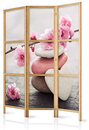 murando Room divider Spa Zen Orient Flowers 135x171cm / 54x68 3 pieces