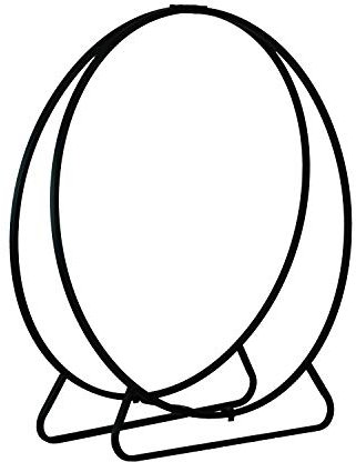 Phoenix Log & Firewood Cradle Rack - Black Power Coated Steel Fireside Furniture - 65cm (H) x 20cm (W) x 61cm (L)