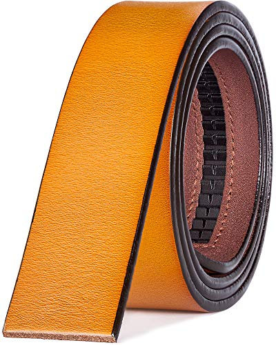 Katusi Herren Gürtel Ohne Schnalle kts9 110cm,Gelb,110