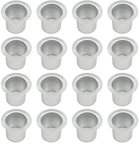 40 Stück Mini Kerzenhalter aus Metall Deko Kerzeneinsätze Creative Kerzenständer Tafelkerzen Teelichthalter für Stabkerzen und Pyramidenkerzen Teelichter Baumkerzen Teelichter Puppenkerzen（Silber）