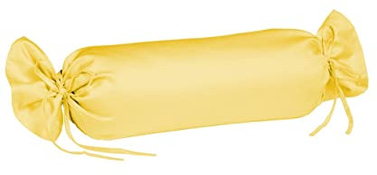 sleepling Satin Kissenbezug, Kissenhülle Nackenrolle aus 100% seidig weicher Baumwolle, Bezug Zierkissen, 60 Grad, Ökotex 100, Made in EU, 15 x 40 cm, Gold