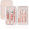 AOOWU Tagliaunghie Set Professionale, 10 Pezzi Kit Tagliaunghie Professionale con Box, Set Manicure Tagliaunghie per Viaggi o Casa, Strumenti per Manicure e Pedicure(Oro Rosa)