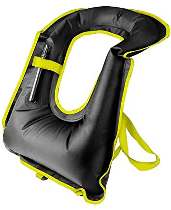 FORWEWAY Snorkel Vest Inflatable Buoyancy Vests for Portable Kayaking Buoyancy Vest for Drift Rescue,Rowing,Sailing,Snorkeling,Swimming,Outdoor Water (Black)