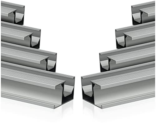 Zelsius Universal Aluminium Montageschiene 150 cm für Solaranlagen | 8 Stück | Aluprofil, Systemprofil, Befestigungsschiene | PV-Modul Montageset, Montagesystem, Aluminiumprofil, Montageprofil
