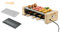 Swiss Pro+ Raclette Personen 8 - Raclettegerät mit Antihaftbeschichtung - Raclette groß 1200W - Racklettgrill 8 Personen - Keramik - Schwarz