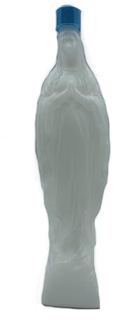 3 botellas para aguasanta o agua bendita, Virgen María de Lourdes, botella para recogida y distribución de agua bendita, agua bendita no incluida, plástico, altura 20 cm