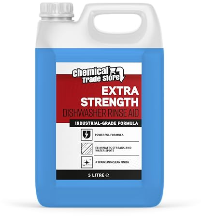 Chemical Trade Store - Dishwasher Rinse Aid - Original - 5 Litre - Concentrated Formula for Industrial/Commercial Machines - Mega Value - 600 Washes!