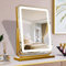 TYhogar Makeup Mirror Light Up Gold Vanity for Dressing Table - 360° Rotation Plugin 40 CM 3 Color Lighting With Smart Touch Control - Women's Gift