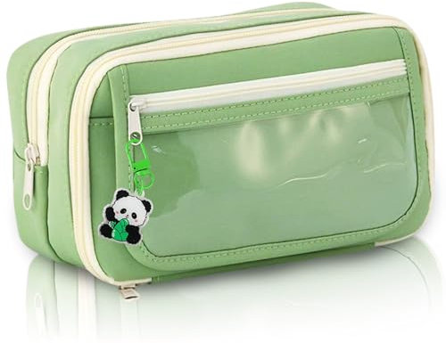 NHDDGR Federmäppchen Pencil Case Federtaschen Mäppchen Etui Stifte 9 Fach Fächer Stiftetasche Schlamperbox Schlampermäppchen Schulmäppchen Für Schule & Büro（Grün）