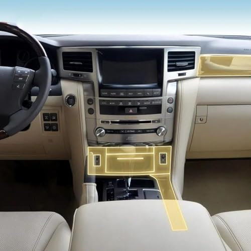 GCTTTCFX Película de protección de pintura PPF para interior de coche, película de TPU transparente contra arañazos, para Lexus LX570 2012-2015