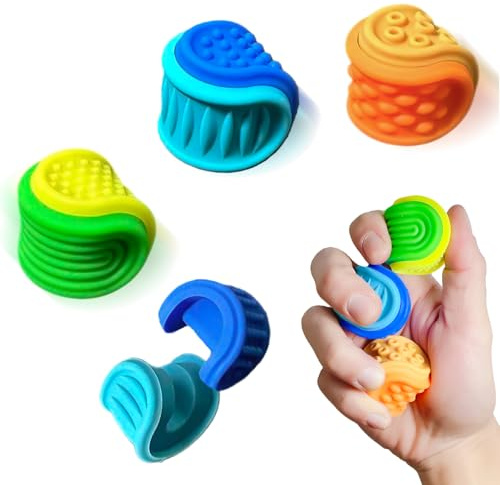 Echehi Balles Sensorielles Texturées, Lot de 3 Balles Anti Stress pour Adultes et Enfants, Fidget Toys pour Anxiété, TDAH, Autisme, Aidant à la Concentration et à l'Apaisement