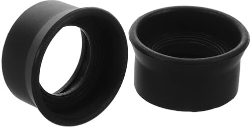 Garneck 2pcs Black Rubber Eyepiece Guards for Binoculars Microscopes Comfortable Eye Cups with Anti-glare Protection for Scientific Equipment