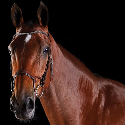 Collegiate ComFiTec Crystal Bridle, Brown, Warmblood
