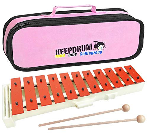 Sonor SG Glockenspiel Sopran + keepdrum Tasche für Glockenspiel Pink