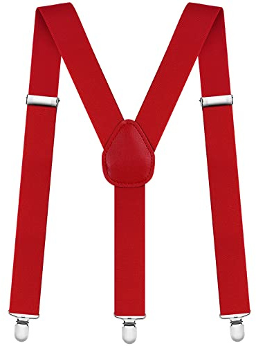 Aomig Tirant para Pantalones Hombre, Tirantes Elegantes Retro y Forma Caballero, Adjustable con Clips Fuertes, Accesorio Traje para Business, Fiesta y Boda, 35 mm Ancho