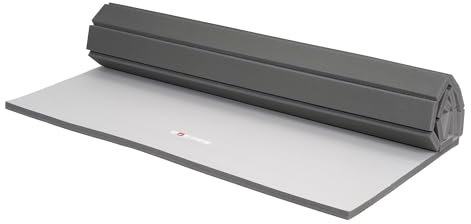 Sport-Thieme Rollmatte Easy Small | 2m x 1,50m | Training | Platzsparend | Reißfest | Polyethylen-Schaum (PE) | Grau | Für Schule & Verein | 30mm Dicke | 4,7 kg