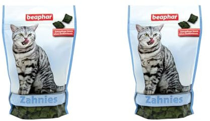 Beaphar Zahnies - Für Katzen - Fördert die Zahnhygiene - Katzensnack - 2er Pack (1 x 150 g)