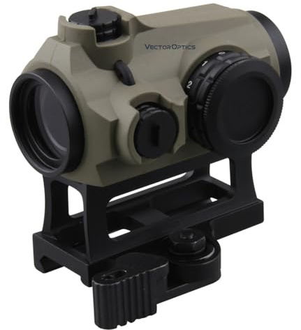 Vector Optics SCRD-39 Maverick-III 1x22 SOP Dark Earth Rubber Cover Rotpunkt Visier für Sport, Airsoft und Jagd, Luftgewehr, Ziel-Visier, Reflex-Visier, Red-Dot zum zielen