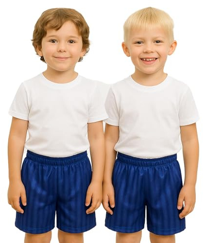 A2Z 4 Kids Flickor Pojkar Skugga Rand PE Shorts Sport Paket om 2 Fotboll - Shadow Shorts 2 Pack Navy 9-10