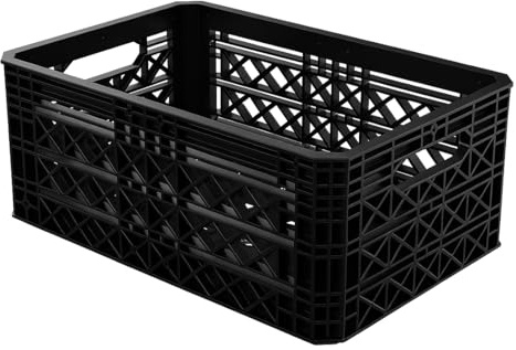 The CrateCraft Crate, Universal Storage Crate, Interlocking Stackable Base Design, 100% Recycled Material, One-for-one plant a tree (Capacity 24 16 oz Cans, 12 Quarts, 3 Gallons, 11.36 Liters)