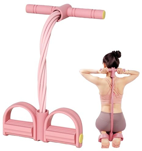 Banda de resistencia para pedal de pie, equipo de entrenamiento para sentarse, entrenador elástico de 8 tubos con asas, brazo y pierna, espalda, equipo de fitness abdominal para yoga en casa