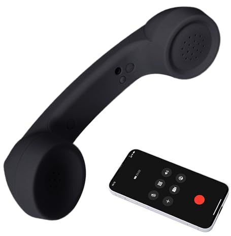 Cordless Telephone Handset, Retro Wireless Mobile Phone Telephone Handset, Telephones Handsets with Comfortable Call, Telephones Style Landline Handle Receiver with Microphone & Speaker