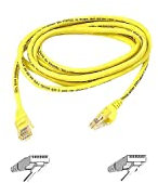 Belkin Cat6 UTP 7ft Yellow Patch Cable RJ-45, RJ-45, Yellow
