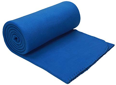 Betz Luxus Fleecedecke Kuscheldecke Wohndecke Farbe blau Größe 130x170 cm Qualität: 180 g/m² …
