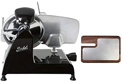 BERKEL - Cortadora Red Line 250 + Tajadera en ceniza y acero inoxidable (Negro)