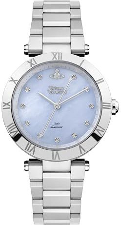 Vivienne Westwood Montagu Ladies Quartz Watch with Blue Dial & Silver Stainless Steel Bracelet VV206BLSL