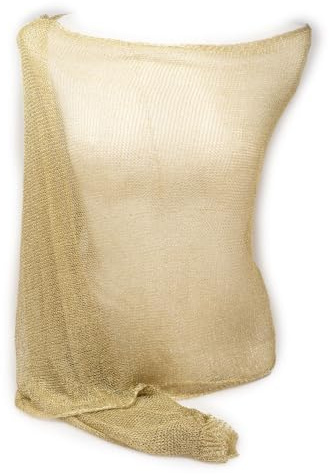 Stola Dorata Donna Elegante per Cerimonia e Matrimonio, Coprispalle color oro a Rete in Viscosa e Lurex, Sciarpa gold Leggera Foulard Scialle per Abito da Sera primavera estate 2026 Oro chiaro