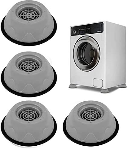 Moocuca 4 Stück Schwingungsdämpfer, Universal Antivibrationsmatte waschmaschinenunterlage, Vibration Dämpfer Pads, Waschmaschine Füße für Waschmaschine & Trockner