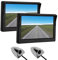 Mini Seitenkamera für Auto, Autotür Seitenkamera mit 5 Zoll TFT LCD Monitor für Wohnmobil LKW Busanhänger, DC12V-24V, IP67 Wasserdicht, Horizontal 87°, Vertikal 62°