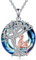YFN Gitarre Halskette Sterling Silber Gitarre Kristall Anhänger Kette Baum des Lebens Schmuck Geburtstag Graduierung Geschenke für Damen Mädchen Gitarrenliebhaber