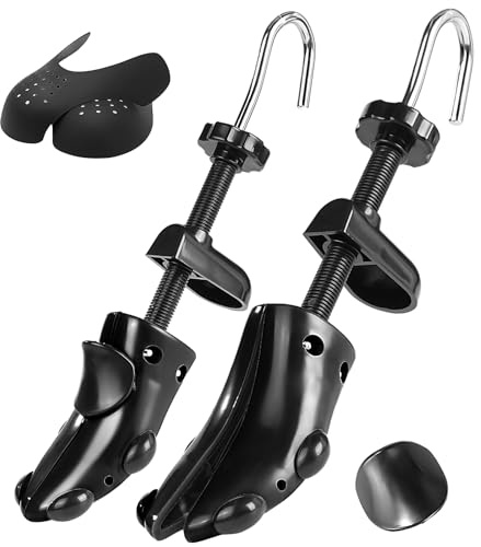 Msentuo Shoe Stretcher Shoe Trees,Adjustable Length & Width for Men and Women,4-Way Adjustable Shoe Expander Widener Shoe Crease Protector (S(for Women's Size Us 5.5-10), Black)