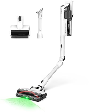 Tineco Cordless Stick Vacuum Cleaner, 185W Suction,1L Larger Dustbin, 3DSense Power Brush, PureCyclone Tech, Easily Tackles Large Debris
