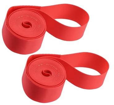 INFINAUTO 29 Bike Wheel Rim Strip Rim Tape Liner Inner Tube Band PVC Red Pair Stylish Design