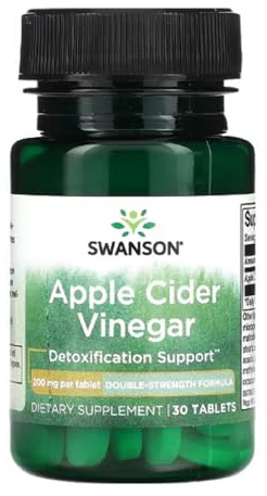 Swansons Swanson - Apple Cider Vinegar | Double-Strength Formula for Digestive Support - 30 Tablets