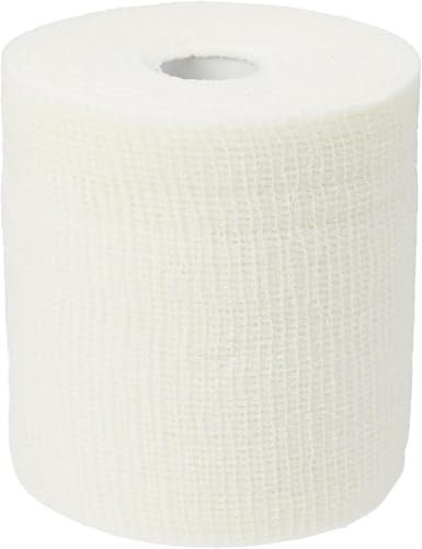 Benda Elastica Coesiva Cerotto 10cm x 20mt Garza in Cotone, Ipoallergenica, Traspirante, Bendaggio Autoaderente, Ferite, Traumi e Fratture