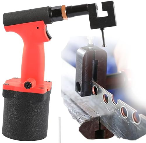 Industrial Pneumatic Hole Punch Tool, Heavy-Duty Metal Punching Gun for Doors & Windows, Factory Use