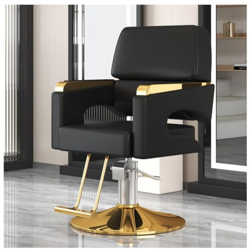 Silla de peluquería ajustable, silla hidráulica giratoria de 360 grados con reposapiés para salón de belleza y estudio de cosméticos
