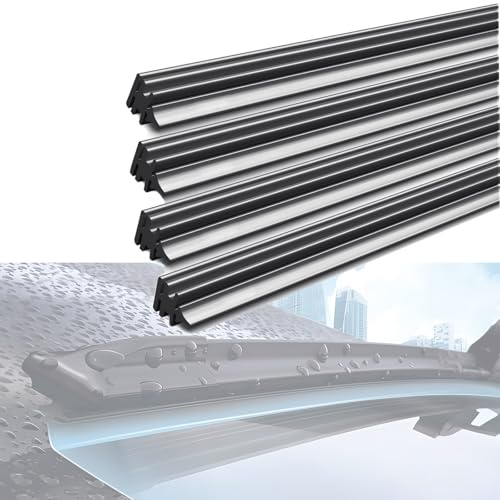 4 piezas de goma limpiaparabrisas de goma natural, goma limpiaparabrisas universal de repuesto, 700 mm y 800 mm, goma de repuesto universal, goma limpiaparabrisas recortable
