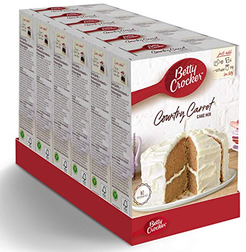 Betty Crocker Country Carrot Cake Mix 425g (Pack of 6)