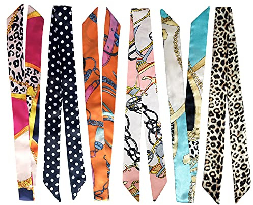 kcctoo 2/6/10Pack Scarf Bags for Women Handbag Scarfs Band Hair Neck Scarves Fashion Gifts