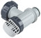 poolomio® Absperrventil, Absperrhahn für Intex Pool | kontrollierter Wasserein- und auslass | Poolzubehör kompatibel mit Allen Anschluss Ø 38 mm | chlor- und salzwasserbeständig Poolschlauch