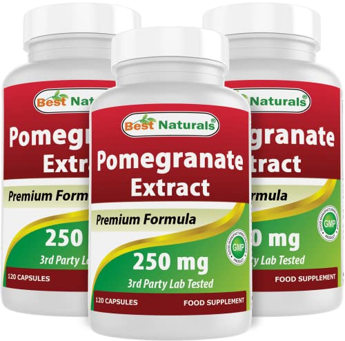 Best Naturals Pomegranate Extract 250 mg 120 Capsules (120 Count (Pack of 3))