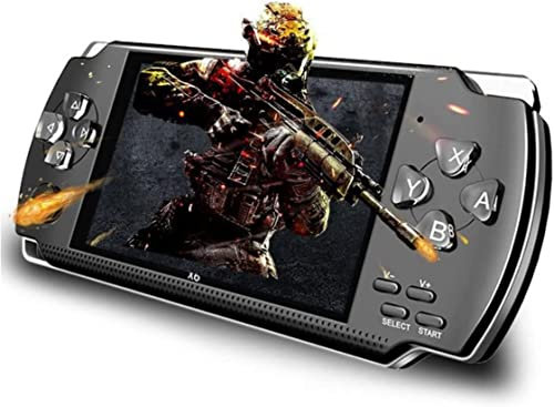 AMITVA Handheld Game Console,1200 Games 4.3'' HD Screen Retro Gaming System, Support TV Output, Portable Rechargeable Game Console with Dual Joystick,Children