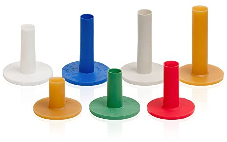 MissZM Improve Your Golf Game 5-Color & Height Rubber Tees - Perfect for Indoor/Outdoor Practice and Swing Training(7 Pcs)